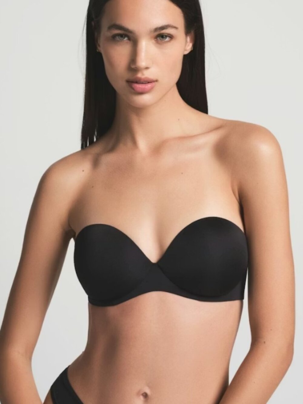 NEW Skims Ultimate Strapless Push-up Bra 34D in Onyx Black NWT